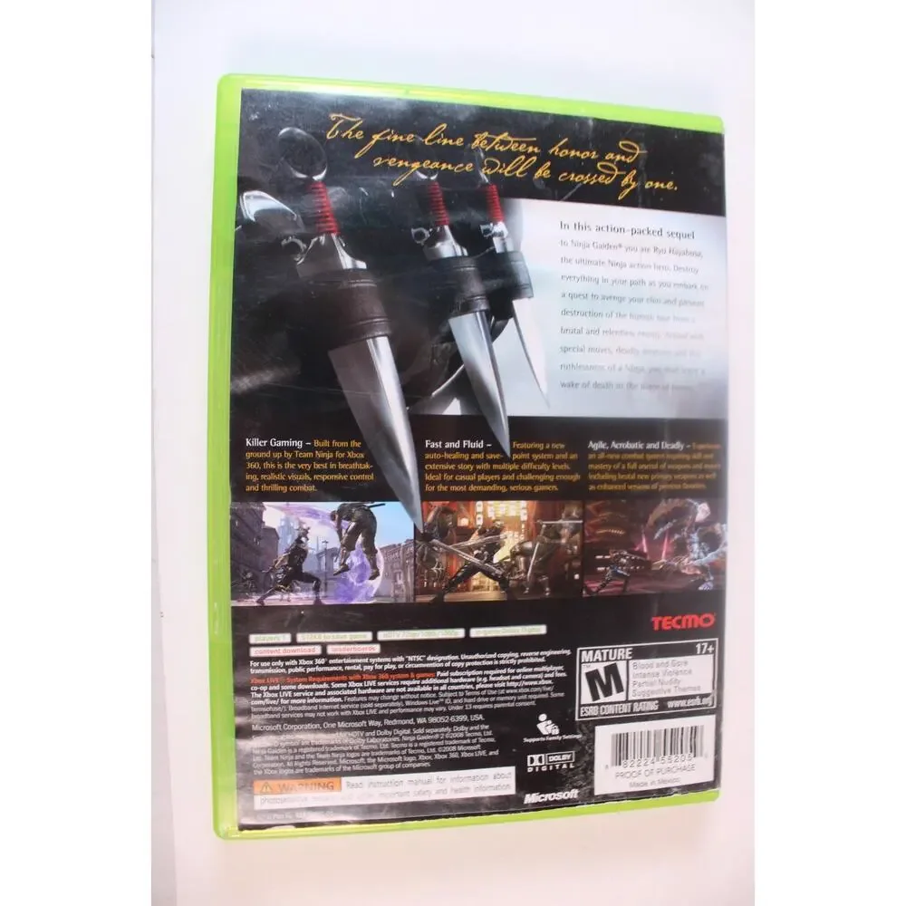 Ninja Gaiden 2 (Microsoft Xbox 360) Authentic, Tested/works